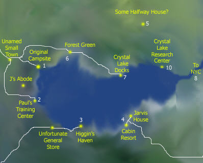 Map of the camp and lake
